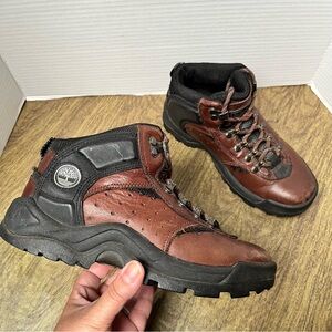 Timberland ACT Performance Hiking Lace Up Brown Leather Boots Size 7